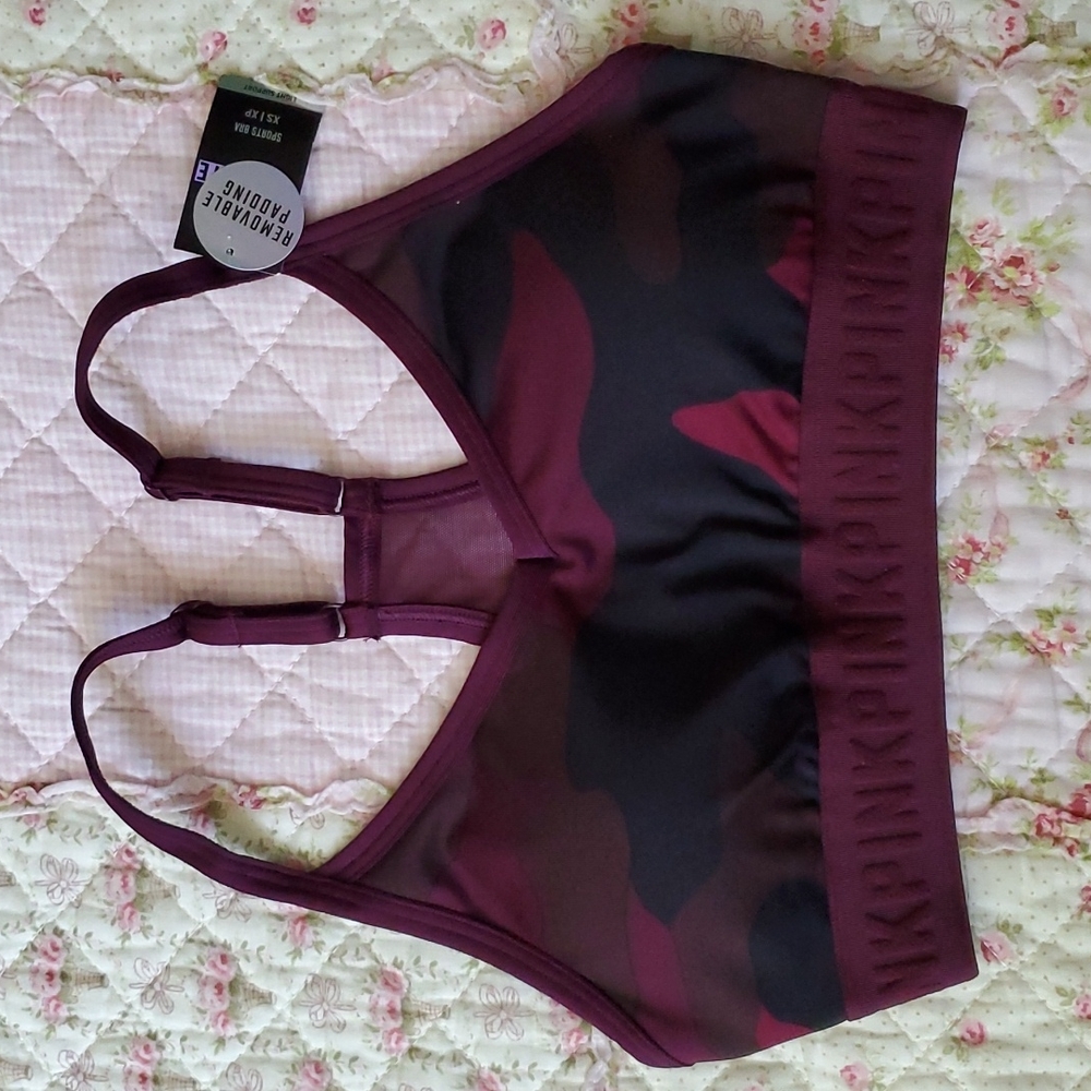 NWT Victoria's secret PINK Ultimate sports bra sexy military XS